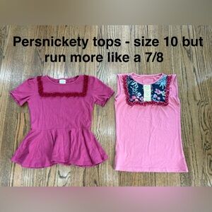 Persnickety Girls Pink & Dark Pink Decorative Tops